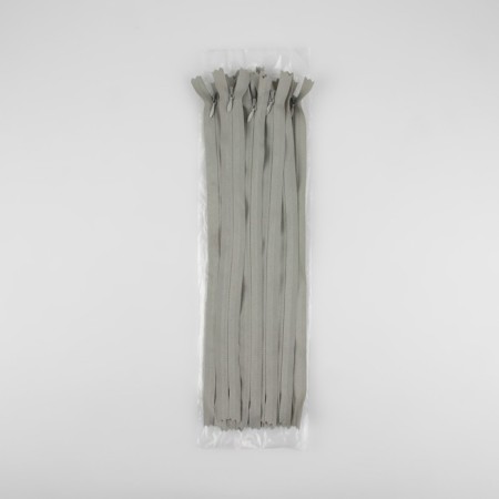 Lightning secret, No. 3, non-proceeding, castle machine, cotton, 30 cm, light-gray color-2