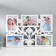 Photo frame plastic in 5 photos 10x15 cm "Leaves and medallions" White 32x46 cm