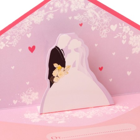 Envenue for money "On the wedding day!" cutting, part inside, pair, 9.3x19 cm-2