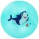Children's ball "Shark" 22 cm, 60 g, turquoise color