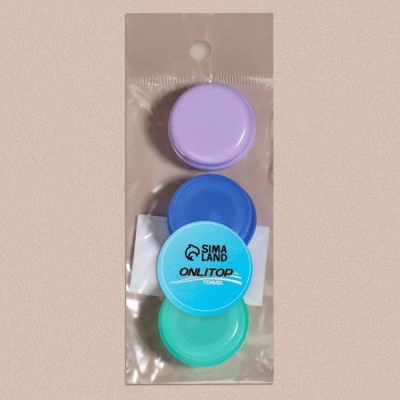 Storage jars, packing 3 pcs, 5 ml, color mix-4