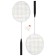 ONLYTOP Badminton Set: 2 rackets, Volan, in the grid, Mix colors