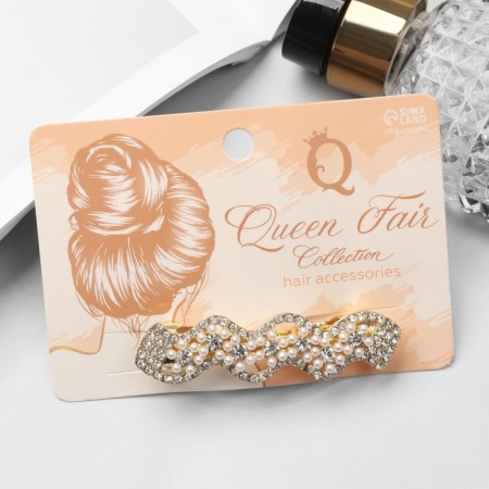 Halfish hair clip "Ronven" wave, 6.5 cm-2