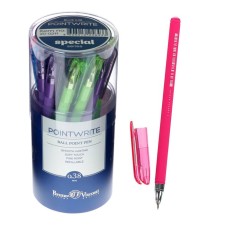 Ballpoint pen Pointwrite Special, node 0.38 mm, blue ink, matte case Silk Touch, mix