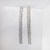 Set 2 objects: earrings, pendant "Elegance" burn, white color in silver, 42 cm