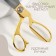 Clothing scissors, mowed blade, 8 ", 20 cm, gold color