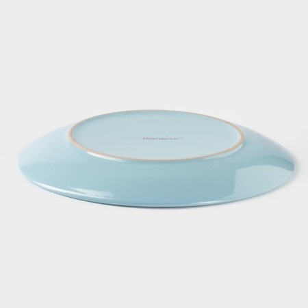 Board ceramic dining share "pastel", d = 27 cm, blue color-2