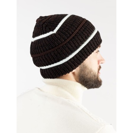 Male ISee hat, size 52-56, brown color, white-1