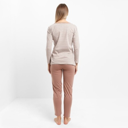 Female homemade set (jumper/pants), beige color, size 46-3