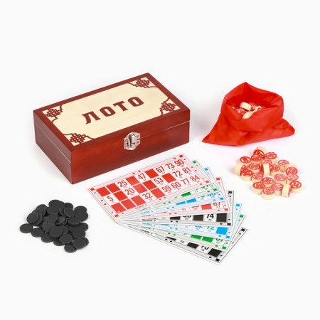 Russian lotto "Gift", 90 barrels, 48 ​​cards, card 16.5 x 8.5 cm