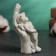 Figure "Angel in the palm" aged, 10x5x4cm