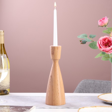 Candlestick, model No. 12, 9 x 25 cm, beech