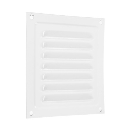 Ventilation grate Zein luxury RM1212, 125 x 125 mm, with a grid, metal, white-4