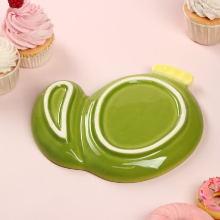 Ceramic Cactus plate, Green, 1 variety, Iran-3