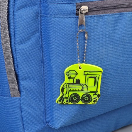 The reflective element "steam locomotive", bilateral, 4.9 × 5.5 cm, color mix-1