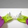 Earrings Metal "brightness" geometry, color-raspberry color