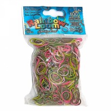 Резиночки для плетения браслетов RAINBOW LOOM, розовый камуфляж