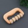 Massage "Babys", 14.5 × 8 × 3 cm, wooden, 5 wheels with spikes, beige color