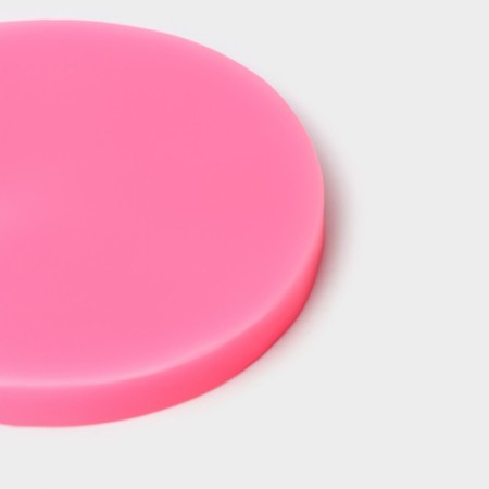 Mold "Snowflakes", silicone, d = 9.5 cm, pink color-3