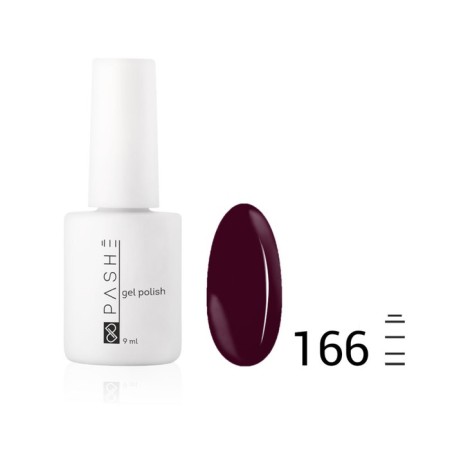 Color gel polish Pashe, No. 166 deep lilac, 9 ml