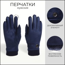 Gloves male, dimensionless, with insulation, blue color