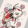 Tattoo on the body color "Carp" 26.1x14.6 cm