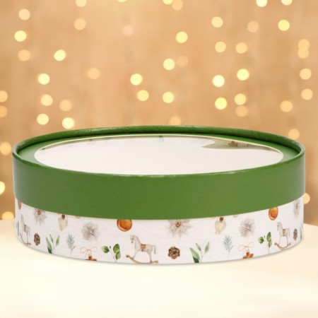 Box for Makarun tube with the window "Christmas Toy", 20 x 6 cm-1