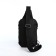 Slung bag youth from textiles, black color