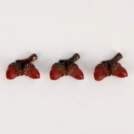 Miniature Puppet "acorns", set of 3 pcs., Size 1 pc. - 1.5 × 2 × 1 cm-3