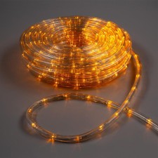 Luazon Lighting 10 mm light cord, IP65, 20 m, 24 LED/m, 220 V, 8 modes, glow yellow
