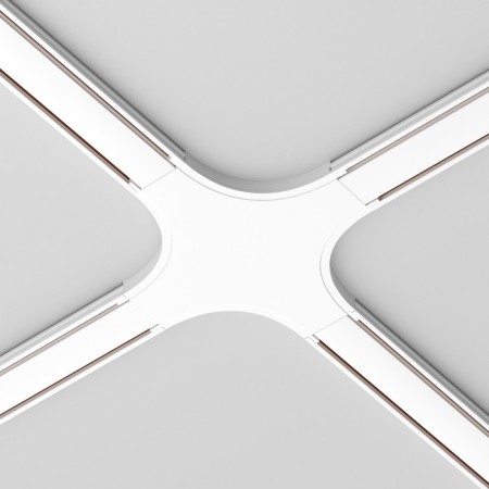 The X-shaped power connector for the Technical tra084CX-11W, 11x11x0.7 cm, white color.-2