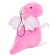 Soft toy "Dragon", pink-white tummy, 13 cm