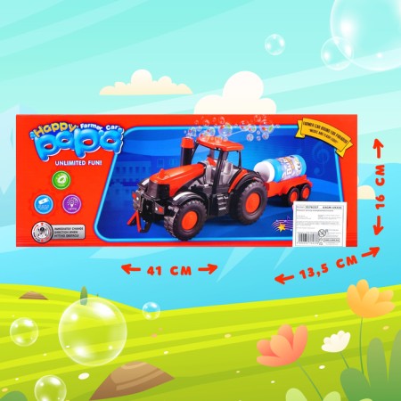 Tractor "Farmer", with soap bubbles, works from batteries, light and sound-4