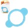 Silicone “Circle” reject, blue color, hep, button