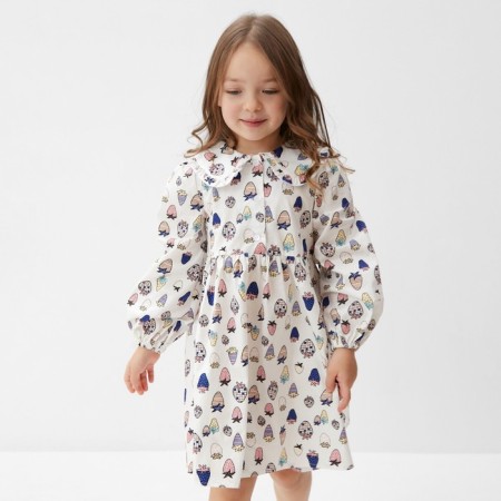 Baby dress with collar Kaftan "Berries" R.34 (122-128 cm)-1