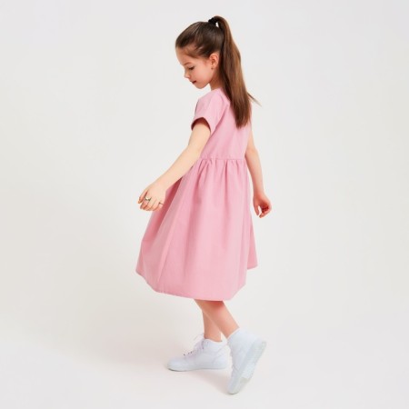 Платье для девочки MINAKU: Cotton Collection цвет сиреневый, рост 152-4