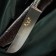 Knife Pchak Sharkhon "Rog Saigak" - plastic, Sukhma, Garda tin, engraving, 15 cm