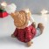 Souvenir Polystone "Santa Claus in a red jacket sits" 12x15x14.5 cm