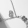 Set 2 items; Earrings, Knocking Knock Large rhinestones, white color in silver