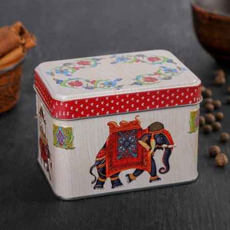 Bank for bulk products "Indian Elephant", 400 ml, rectangular, MIX color