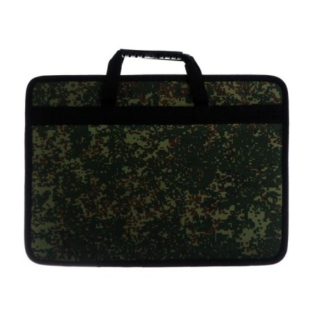 Folder with handles Textile, A4, 365 x 260 x 50 mm, 2C13 "Tikhvin", frame, "Pixels"-2