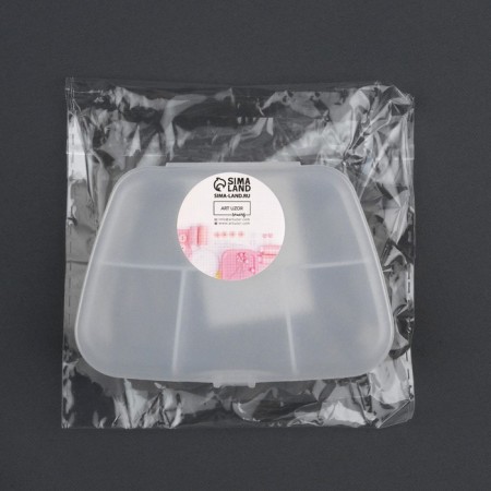 Organizer, 9 × 6.5 × 2 cm, 5 departments, the color is transparent-2