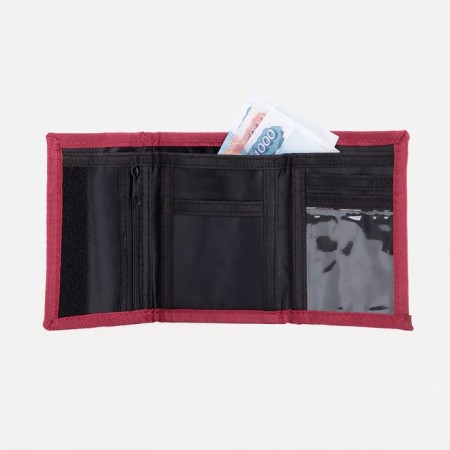 Velcro wallet, burgundy color-3