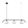 Suspended indigo lamp, 10005/3PL Black. 3x40W, E27, 900x150x180/1720 mm, white color