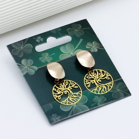 Earrings "Luck", 2.5 x 4 cm