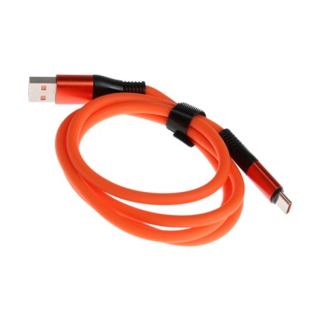 Type -C cable - USB, 5 A, TPE braid, thickened, 1 meter, orange-2