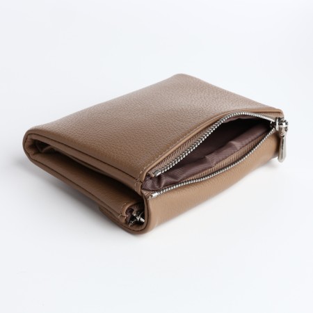 Women's wallet on magnet, beige color-2