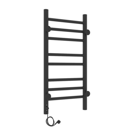 Two -heated towel rail Laris lavender ChKCh, 300x700 mm, 8 crossbars, right, black-1