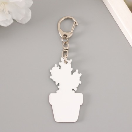 Acryl keychain "Cactus in a pink pot" 3x5.8 cm-2