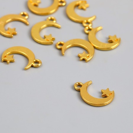 Decor for creativity Metal "Month and Star" gold 1.6x1.2 cm-4